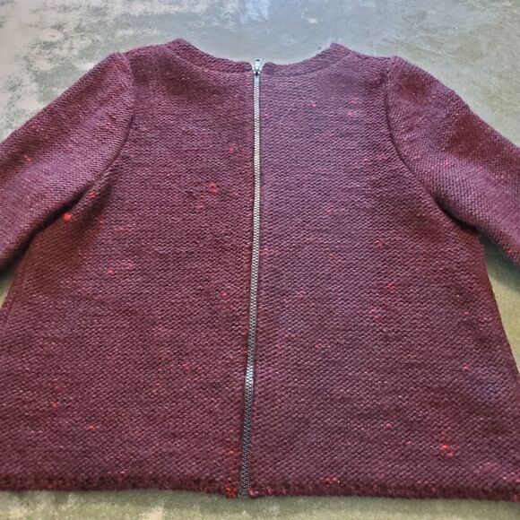 B&K Buchanan kang red zipper back sweater sz small - Picture 3 of 3